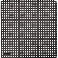 Cushion-Ease&reg; 550 Interlocking Anti-Fatigue Mat, Slotted, 3' x 3' x 3/4", Black, Rubber Toolneeds Inc.