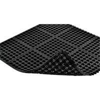 Cushion-Ease&reg; 550 Interlocking Anti-Fatigue Mat, Slotted, 3' x 3' x 3/4", Black, Rubber Toolneeds Inc.