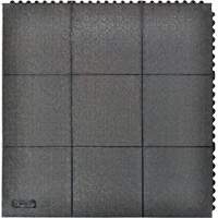 Cushion-Ease&reg; Interlocking Anti-Fatigue Mat, Pebbled, 3' x 3' x 3/4", Black, Natural Rubber Toolneeds Inc.