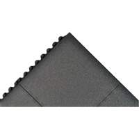 Cushion-Ease&reg; Interlocking Anti-Fatigue Mat, Pebbled, 3' x 3' x 3/4", Black, Natural Rubber Toolneeds Inc.
