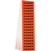 "Power" Conduit & Voltage Labels, 1/2" x 2-1/4", Cloth/Vinyl, English Toolneeds Inc.