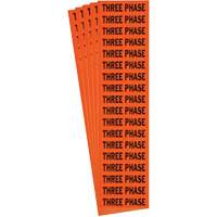 "Three Phase" Conduit & Voltage Labels, 1/2" x 2-1/4", Cloth/Vinyl, English Toolneeds Inc.