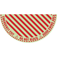 Signalisation au sol ?Emergency Exit? (sortie de secours) pour porte battante en demi-cercle, Adh&eacute;sif, Anglais avec pictogramme Toolneeds Inc.