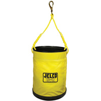 Vinyl Coated Collapsible Bucket, 11" L x 11" W x 16" H, Nylon, Black/Yellow Toolneeds Inc.