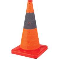 C&ocirc;ne de signalisation repliable, 18" h, Orange Toolneeds Inc.