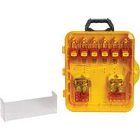 Lockout Station with Keyed Different Nylon Safety Lockout Padlocks, Plastic Padlocks, 12 Padlock Capacity, Padlocks Included Toolneeds Inc.