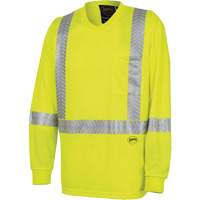 6905A Ultra-Cool Ultra-Breathable Long-Sleeved Safety Shirt, X-Small, High Visibility Lime-Yellow Toolneeds Inc.
