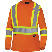 6968 Bird's-Eye Women's Safety T-Shirt, Polyester, X-Small, High Visibility Orange Toolneeds Inc.