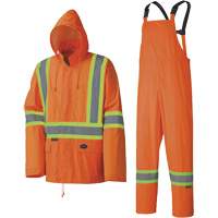 5598 Lightweight Waterproof Rain Suit, Polyester/PVC, Small, High Visibility Orange Toolneeds Inc.