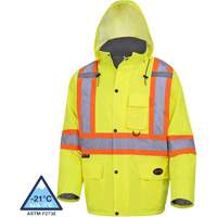 5031 Manteau de s&eacute;curit&eacute; matelass&eacute; imperm&eacute;able, Jaune lime haute visibilit&eacute;, Petit Toolneeds Inc.