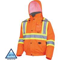 5032 Waterproof Winter Quilted Safety Bomber Jacket, Polyester, High Visibility Orange, Small Toolneeds Inc.