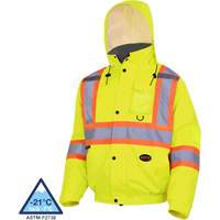 5033 Waterproof Winter Quilted Safety Bomber Jacket, Polyester, High Visibility Lime-Yellow, Small Toolneeds Inc.