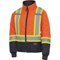 5015 Quilted Freezer Jacket, Polyester, Black/High Visibility Orange, X-Small Toolneeds Inc.
