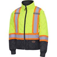 5016 Quilted Freezer Jacket, Polyester, Black/High Visibility Lime-Yellow, X-Small Toolneeds Inc.