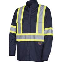 4414 Button-Down Work Shirt, Poly-Cotton, Small, Navy Blue Toolneeds Inc.
