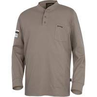 331 Chandail Henley en tricot interlock ignifuge, Petit, Beige Toolneeds Inc.