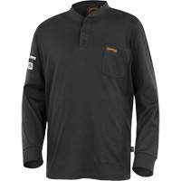 332 Chandail Henley en tricot interlock ignifuge, Petit, Noir Toolneeds Inc.