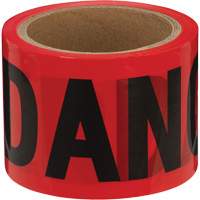388 Ruban de danger, Bilingue, 3" la x 200' lo, 1,5 mil, Noir/rouge Toolneeds Inc.