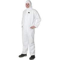 2055 Disposable Coveralls, Small, White, Microporous Toolneeds Inc.