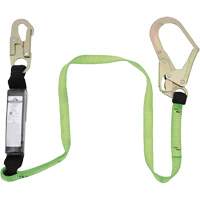 SA-5402-4 Shock Absorbing Lanyard, 4', Rebar Hook Center, Snap Hook Leg Ends, Polyester Toolneeds Inc.