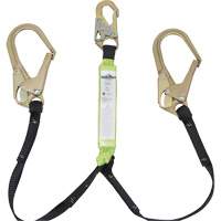 SA-64022-4 Shock Absorbing Lanyard, 4', Rebar Hook Center, Snap Hook Leg Ends, Polyester Toolneeds Inc.