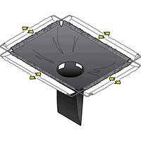 Square Ultra-Drain Guard&reg; Catch Basin Insert with Overflow Port, Oil & Sediment, 16" - 28" L x 20" - 36" W Toolneeds Inc.