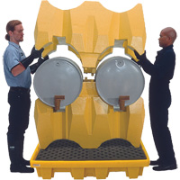 Ultra-Drum Rack 4-Drum Containment System without Drain, 53" L x 53" W x 77.8" H, 3000 US gal. Capacity Toolneeds Inc.