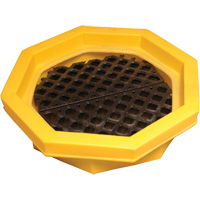 Ultra-Drum Tray&reg; with Grating, 32" L x 32" W x 8.1" H, 21.1 US gal. Spill Capacity Toolneeds Inc.