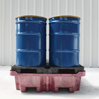 4-Drum Ultra-Spill King&reg; Drum Spill Pallet, 85 US gal. Spill Capacity, 51" x 51" x 17.5" Toolneeds Inc.