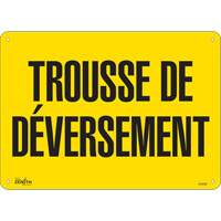 Enseigne  Trousse de d&eacute;versement , 10" x 14", Plastique, Français Toolneeds Inc.