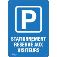 Enseigne  Stationnement r&eacute;serv&eacute; aux visiteurs , 10" x 14", Plastique, Français avec pictogramme Toolneeds Inc.