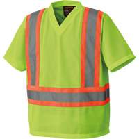 5993P Mesh Safety T-Shirt, Polyester, Small, High Visibility Lime-Yellow Toolneeds Inc.