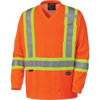 6984 Traffic Micro Mesh Long-Sleeved Safety Shirt, Small, High Visibility Orange Toolneeds Inc.