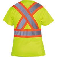 6949 Women's Bird's-Eye Safety T-Shirt, Polyester, X-Small, High Visibility Lime-Yellow Toolneeds Inc.