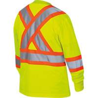 6969 Women's Bird's-Eye Long-Sleeved Safety Shirt, Polyester, X-Small, High Visibility Lime-Yellow Toolneeds Inc.
