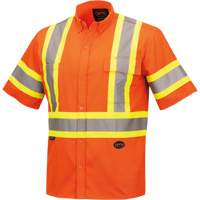 4442 Ultra Cool Short-Sleeved Safety Shirt, Cotton, Small, High Visibility Orange Toolneeds Inc.