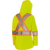 5628W The Rock Women's 300D  Quilted Safety Parka, Polyester/Polyurethane, High Visibility Lime-Yellow, X-Small Toolneeds Inc.