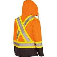 5020BBW Women's  7-in-1 Waterproof Jacket with Hood, Polyester/Polyurethane, High Visibility Orange, X-Small Toolneeds Inc.