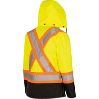 5021BBW Women's  7-in-1 Waterproof Jacket with Hood, Polyester/Polyurethane, High Visibility Lime-Yellow, X-Small Toolneeds Inc.