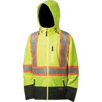5221 Softshell Waterproof Premium  Safety Jacket, Polyester, High Visibility Lime-Yellow, Small Toolneeds Inc.