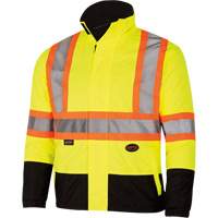 5771 Waterproof Reversible Safety Jacket, Polyester/Polyurethane, High Visibility Lime-Yellow, Small Toolneeds Inc.