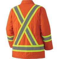 5537A Parka de s&eacute;curit&eacute; matelass&eacute; en canevas de coton, Orange haute visibilit&eacute;, Petit Toolneeds Inc.
