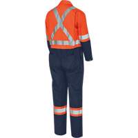 5514BB 2-Tone Safety Coveralls with Zipper Closure, 36, High Visibility Orange/Navy Blue Toolneeds Inc.