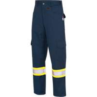 7764 FR-Tech&reg; High Visibility 88/12 FR/Arc Rated Safety Cargo Pants, 30, x 32, Navy Blue Toolneeds Inc.