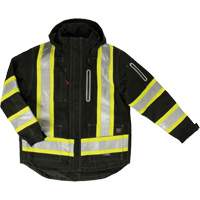 Manteau de s&eacute;curit&eacute; 4-en-1 en tissu ind&eacute;chirable, Polyester, Noir, T-petit Toolneeds Inc.