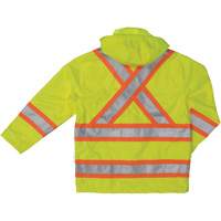 Manteau de s&eacute;curit&eacute; imperm&eacute;able en tissu ind&eacute;chirable Ripstop, Polyester, T-petit, Jaune lime haute visibilit&eacute; Toolneeds Inc.
