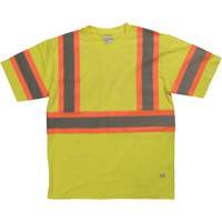 Chemise de s&eacute;curit&eacute; &agrave; manches courtes, Coton, T-petit, Jaune lime haute visibilit&eacute; Toolneeds Inc.