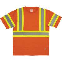 Chemise de s&eacute;curit&eacute; &agrave; manches courtes, Coton, T-petit, Orange haute visibilit&eacute; Toolneeds Inc.