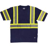Chemise de s&eacute;curit&eacute; &agrave; manches courtes, Coton, T-petit, Bleu marin Toolneeds Inc.