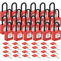 Standard Lockout Padlock, Safety Padlock, Keyed Different, Nylon, 1-1/2" Width Toolneeds Inc.